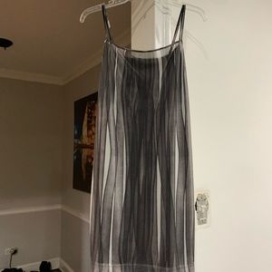Vintage BCBG grey / black slip dress